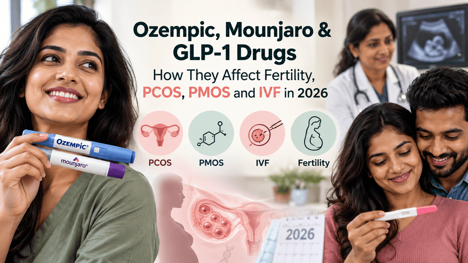 Ozempic, Mounjaro & GLP‑1 Drugs: How They Affect Fertility, PCOS, PMOS and IVF in 2026